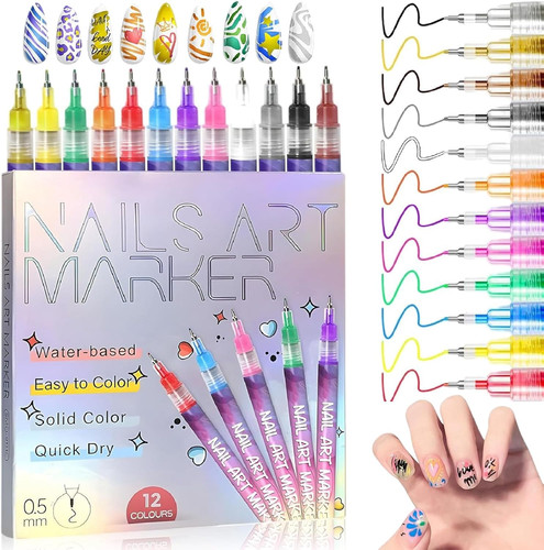 Nail art pens set - art,