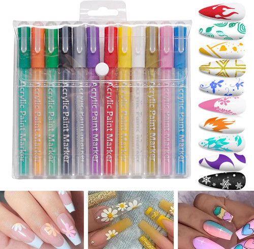 12pcs nail varnish pens - nail, pens,3d