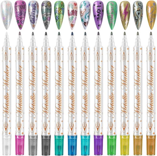 Colors double tip nail - double,