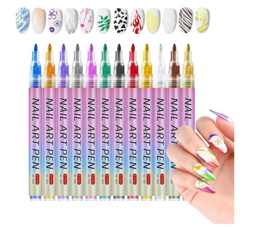 Colours nail art pens set - art,