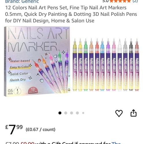 Colors nail art - art, pens