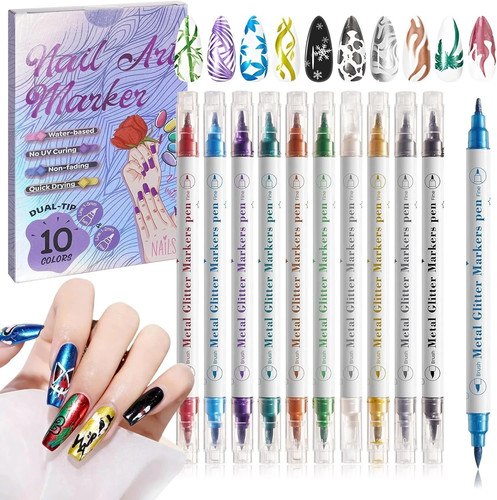 Colors double tip nail - colors, art