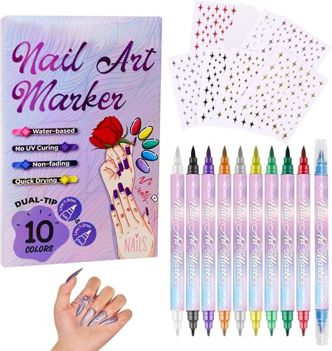 Colors dual tip nail art - colors,