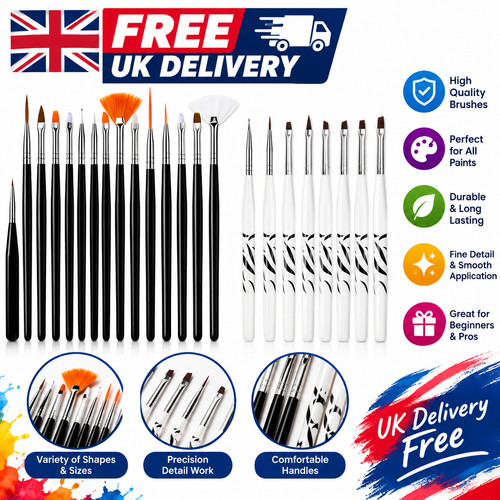 8pcs nail art brush design - 8pcs, set