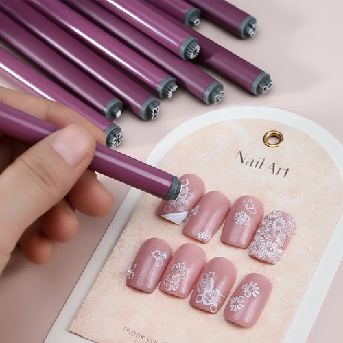 Set silicone nail art stamp - 1,