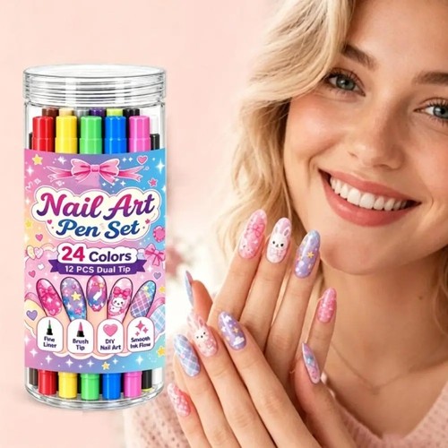 Colors dual ended nail art - 24,