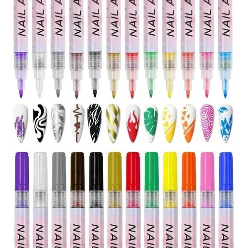 12pcs nail pen art marker - nail,