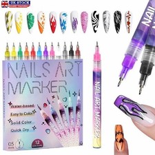 12Pcs Nail Art Pen Marker Set