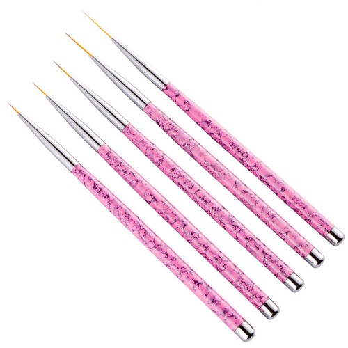 Pink nail art tools - nail, 5pcs