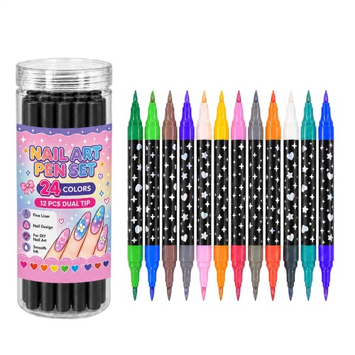 12pcs dual tip nail art - 12pcs,