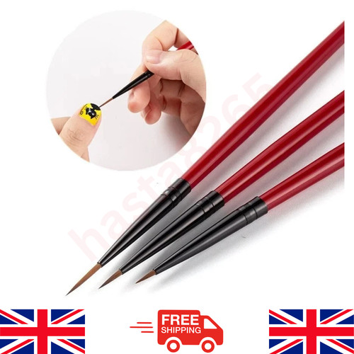 3pcs liner brush fine - liner, nail