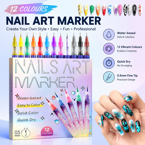 Colours nail art pens - 12,