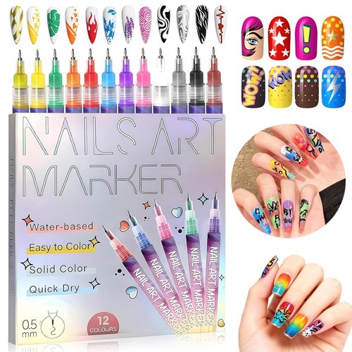 Colors nail art pens - pens, set
