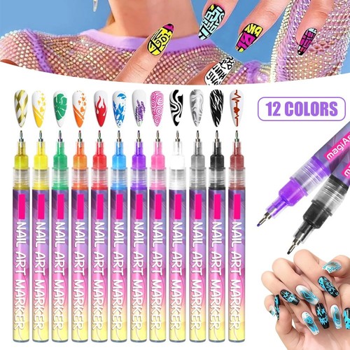 Colors nail art - nail, pens