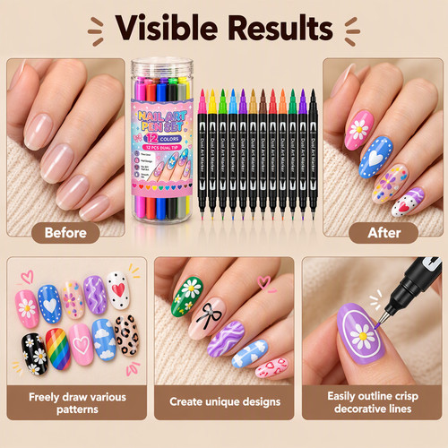 Colors dual ended nail art - colors,