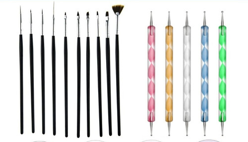 15pcs nail art - nail, brush
