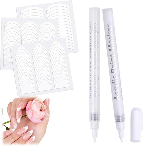 French manicure nail art - french,