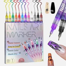 12 Colors Nail Art Paint Pens