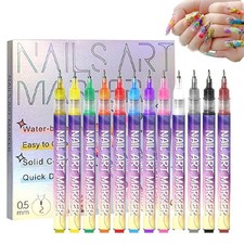 12Pcs Nail Art Pen Marker Set