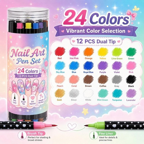 Colors dual ended nail - 24, dual-ended