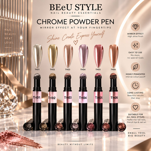 Mirror chrome nail powder - mirror,