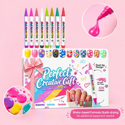 Nail art pens colors dual - pens,