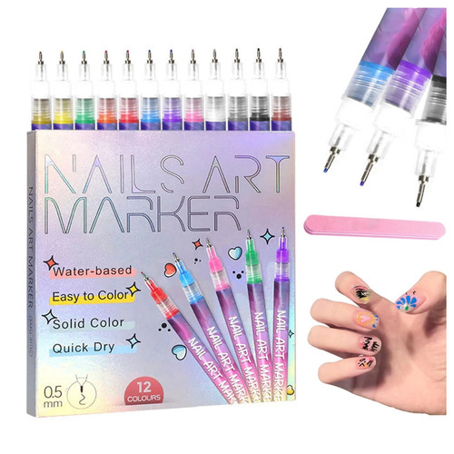 Nail art marker pens - art, 12