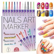 12 Colors Nail Art Pens Set
