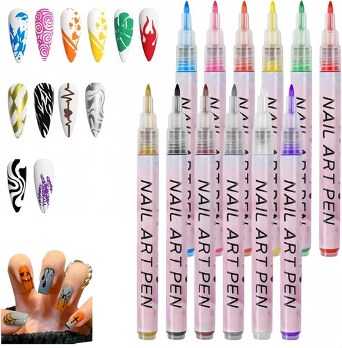Colors nail art pens - 12,