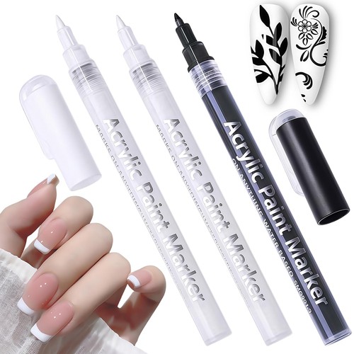 3pcs fast drying fine tip - fast, nail