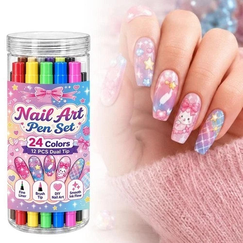 Colors dual ended nail art - 24,