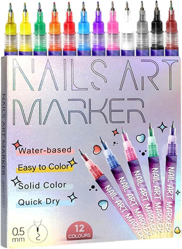 Colors nail art - nail, pens