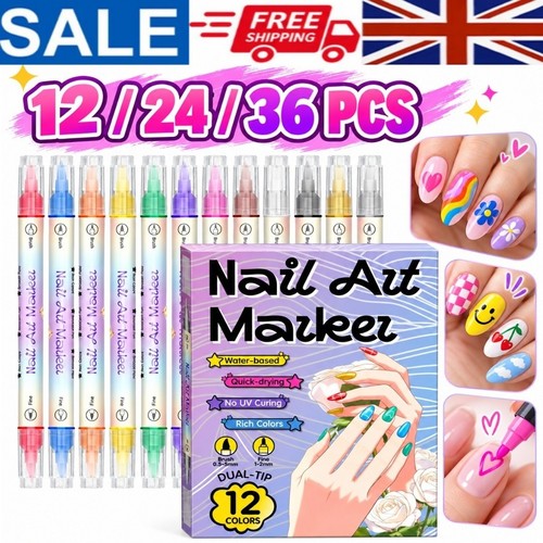 Colors nail art pens set - art,