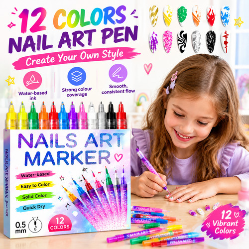 Colours kids nail art - colours,