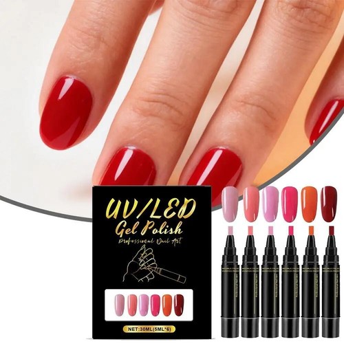 5sty 6pc set gel nail - 3, in