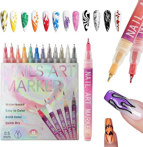 Colours nail art pens set - colours,
