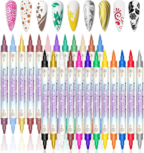Colors nail art pens - 24, set