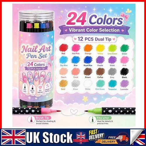 Colors dual ended nail art - 24, dual-ended
