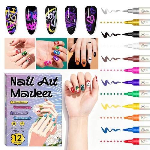 Colours nail art doodle - colours,