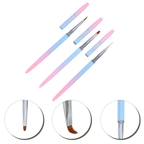 3pcs nail drawing pens home - nail,