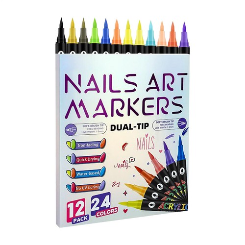 Color nail polish pens - 24,