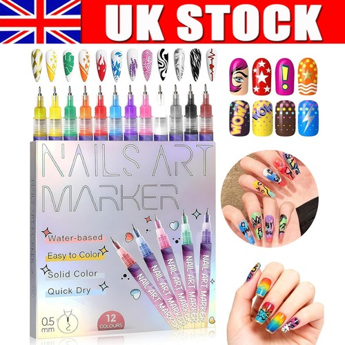 12pcs nail art pen - pen, marker