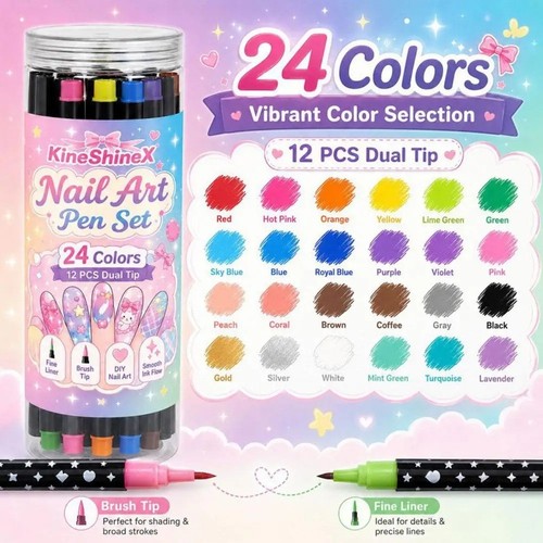 Colors dual ended nail art - nail,