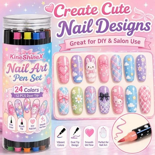 Colors dual ended nail art - 24,